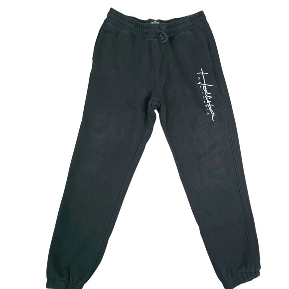 Hollister Other - Hollister Must-Have Collection Mens M Black Jogger Sweatpants Script Logo